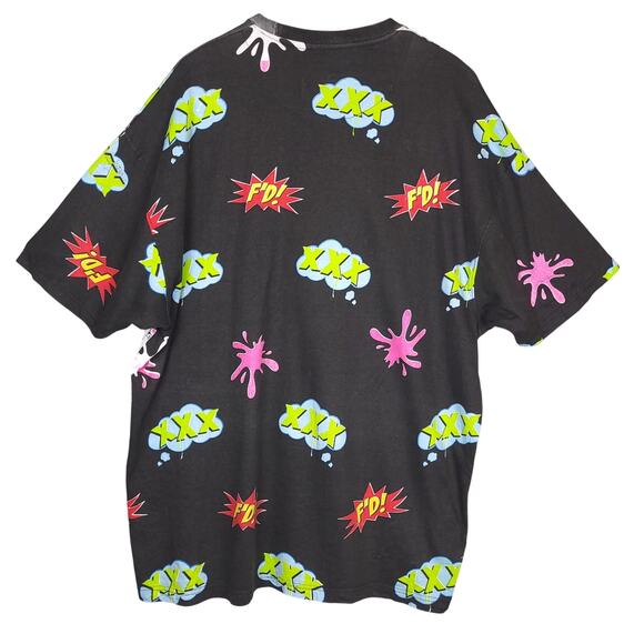 Filthy Dripped Men's AOP Graphic T-Shirt Sz 2XL F'D! XXX Black - Picture 6 of 9
